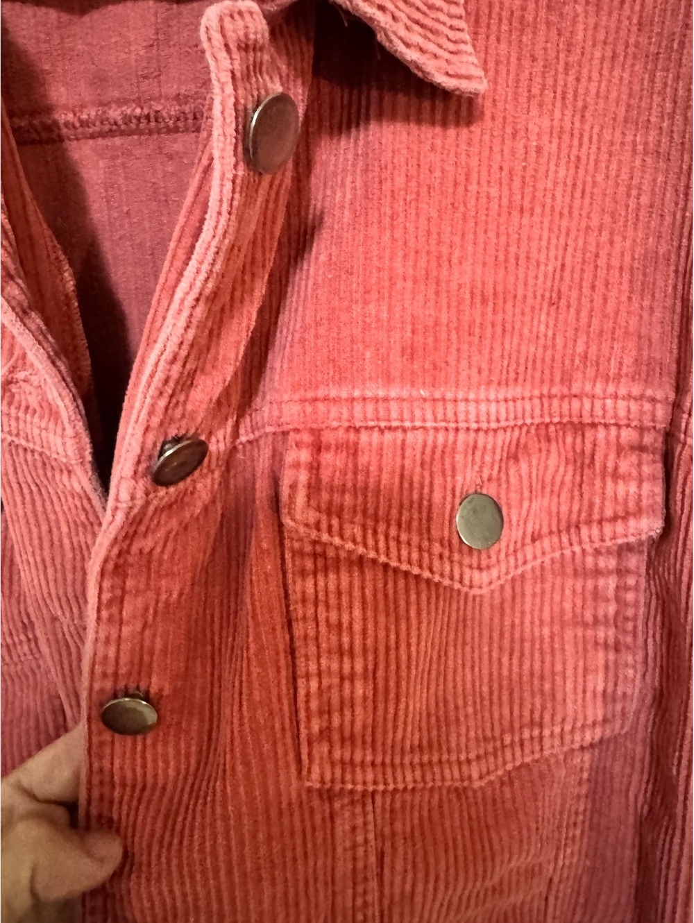 POL Corduroy Button-Up Jacket in Rose - Picture 2 of 4